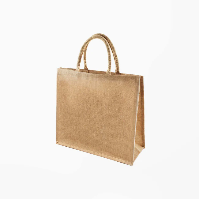 Classic Jute Shopping Bag | Strong Natural Grocery Tote - Image 4