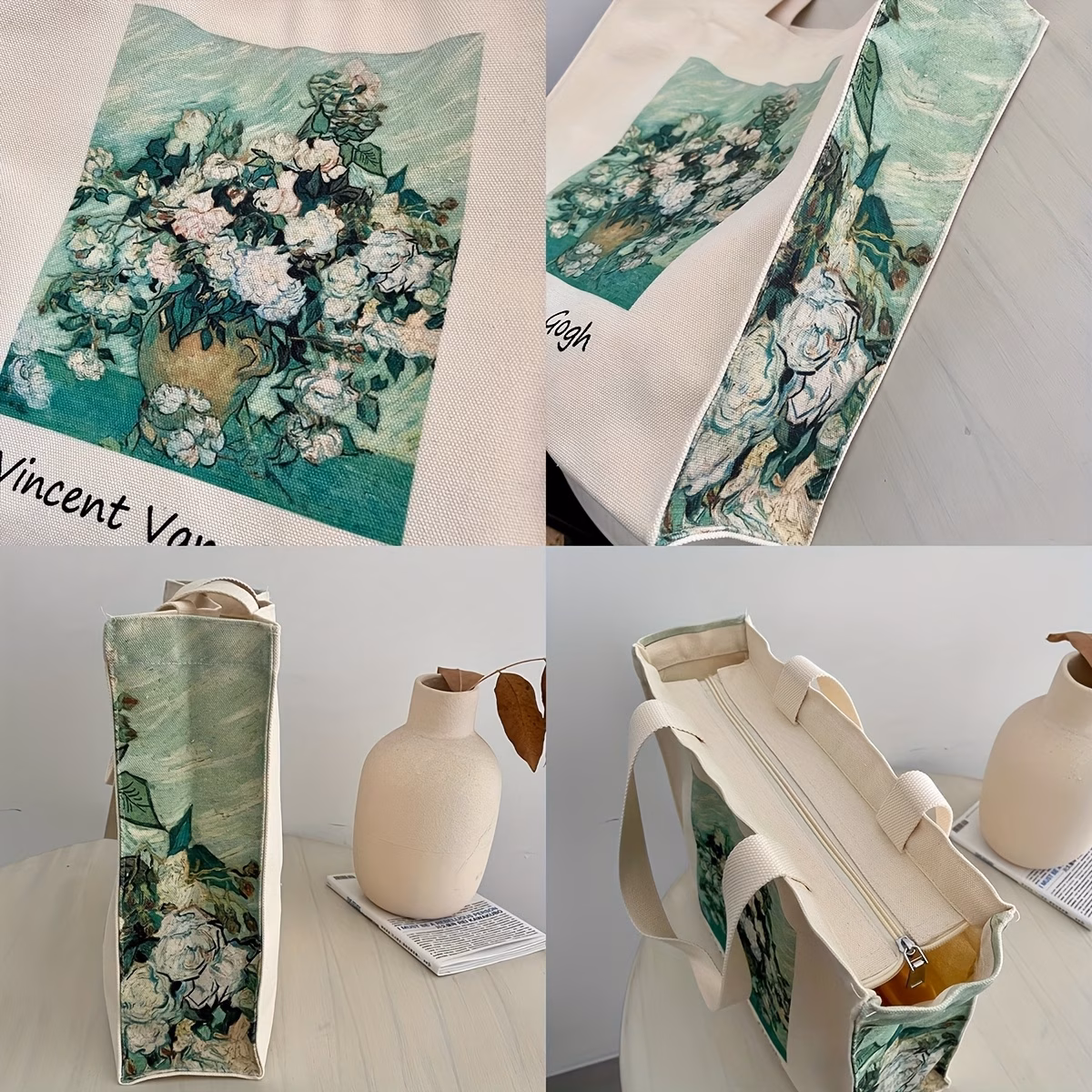 Large Capacity Structured Tote Bag - Image 4