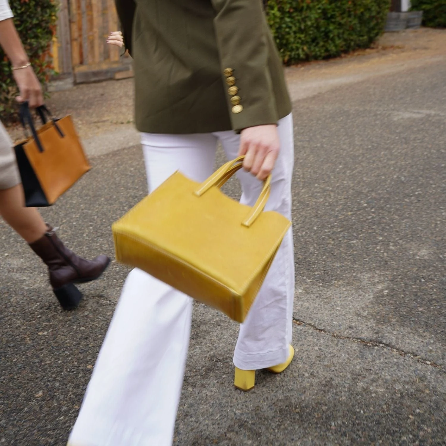 Petite Full-Grain Leather Mini Crossbody Tote - Image 3